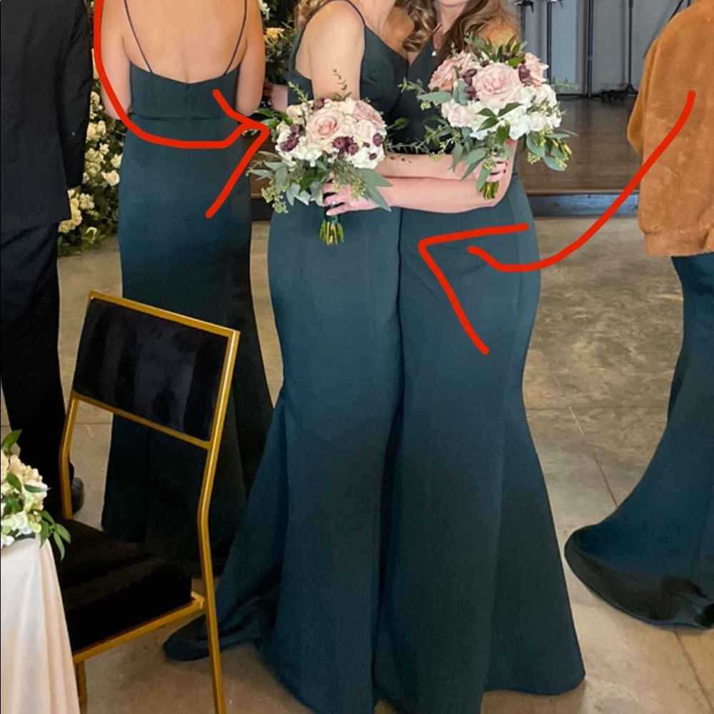 Amsale Cecilia Bridesmaid Dress in Hunter Green